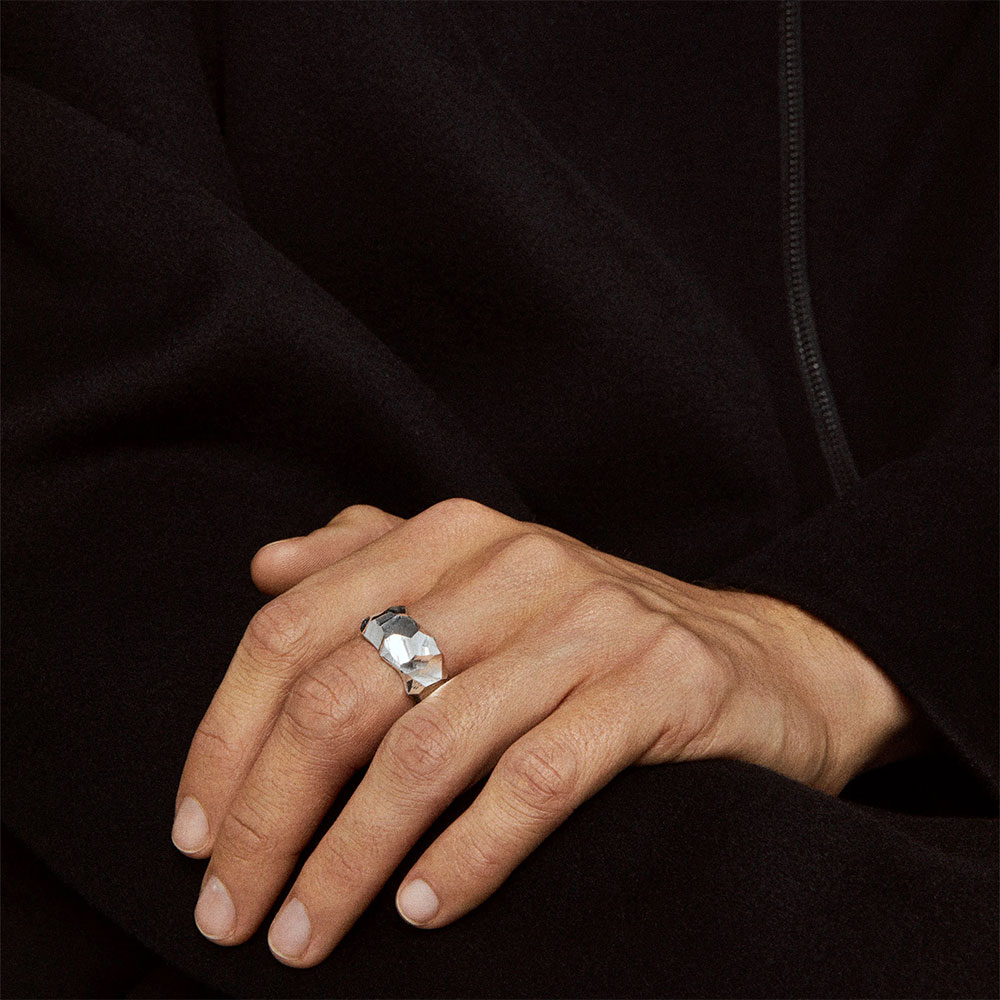 JKPT STORE / RAUK NARROW RING 101483 CARVED SILVER