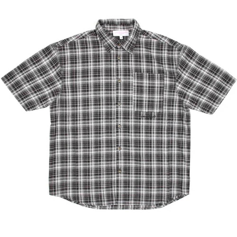 FADED PLAID SHIRT BLACK