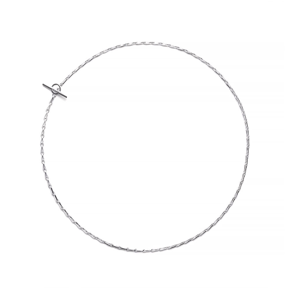 FOLD NECKLACE 101758 POLISHED SILVER