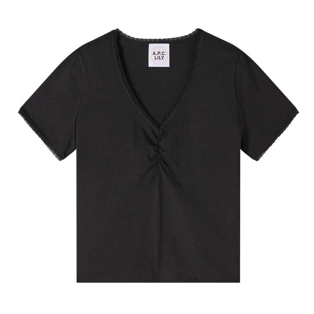 A.P.C LILY MARGUERITE T SHIRT BLACK_