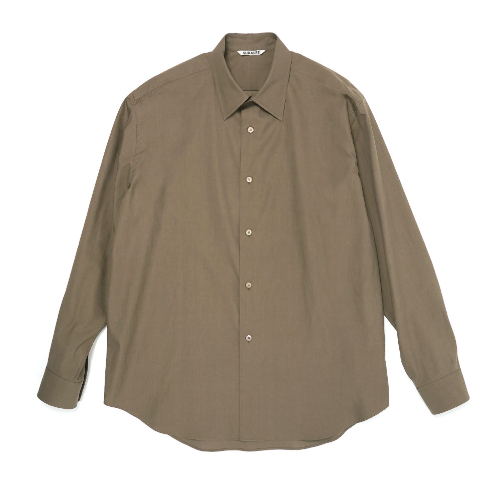 WASHED FINX TWILL SHIRT BROWN