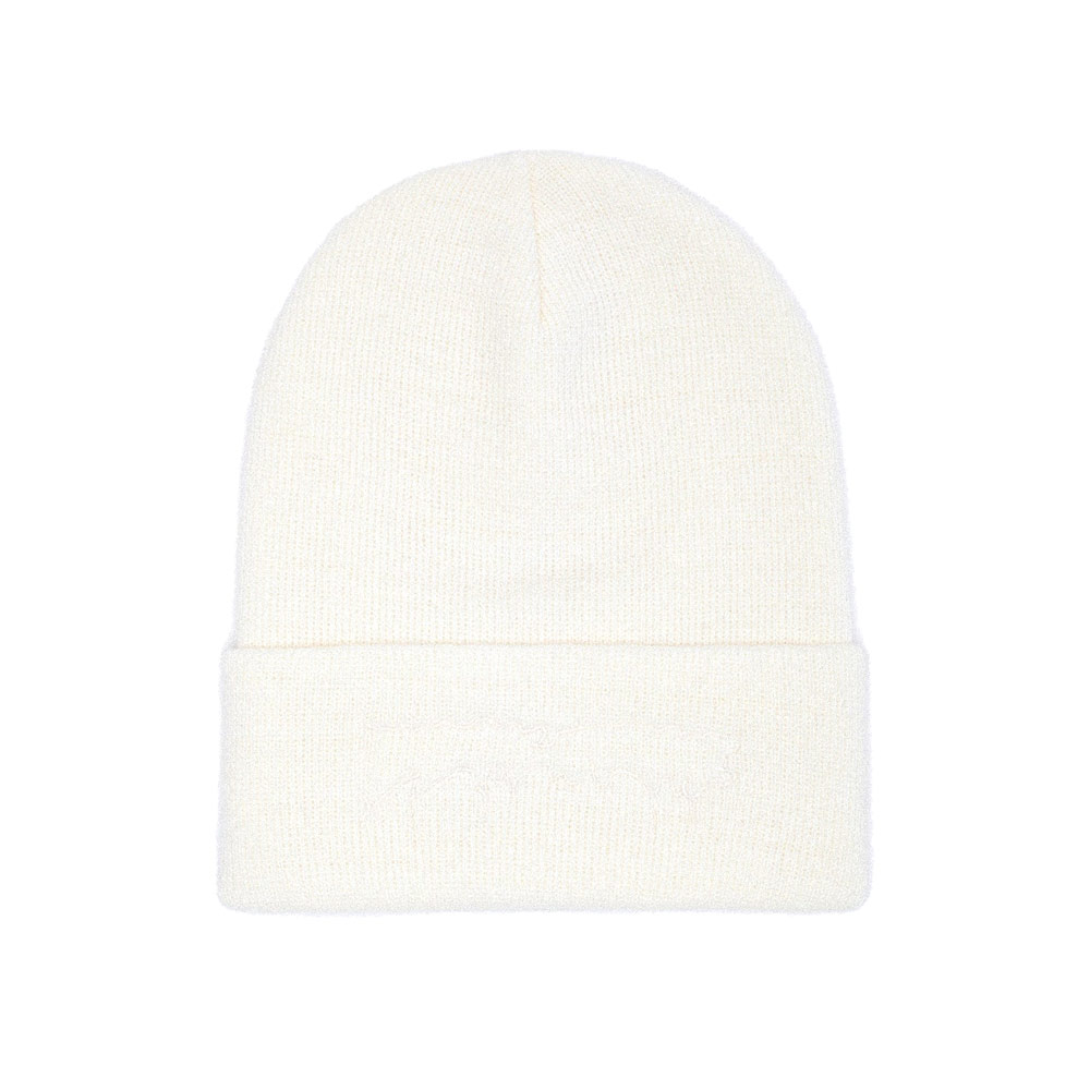 DRIP EMBROIDERED BEANIE NATURAL