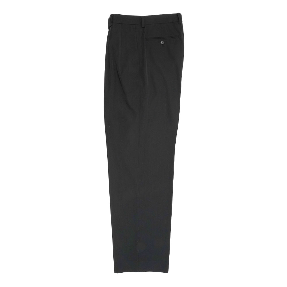 LIGHT WOOL MAX GABARDINE TWO-TUCK SLACKS TOP BLACK A26AP03MG