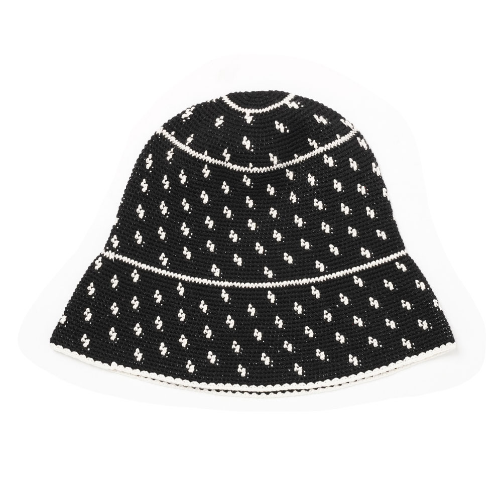 A HAT NAME WANDA BLACK+IVORY
