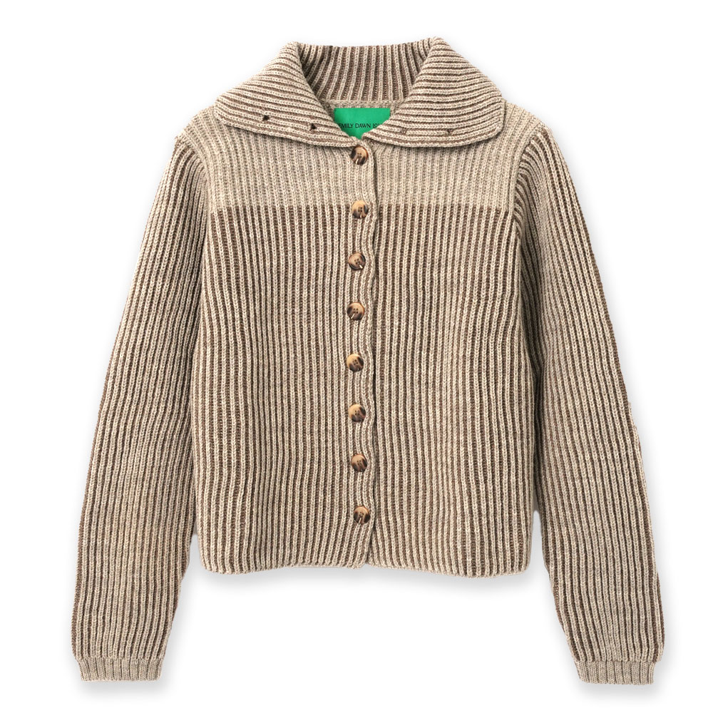 MARIT HIGHLAND WOOL SWEATER-BOXY SOFT BROWN