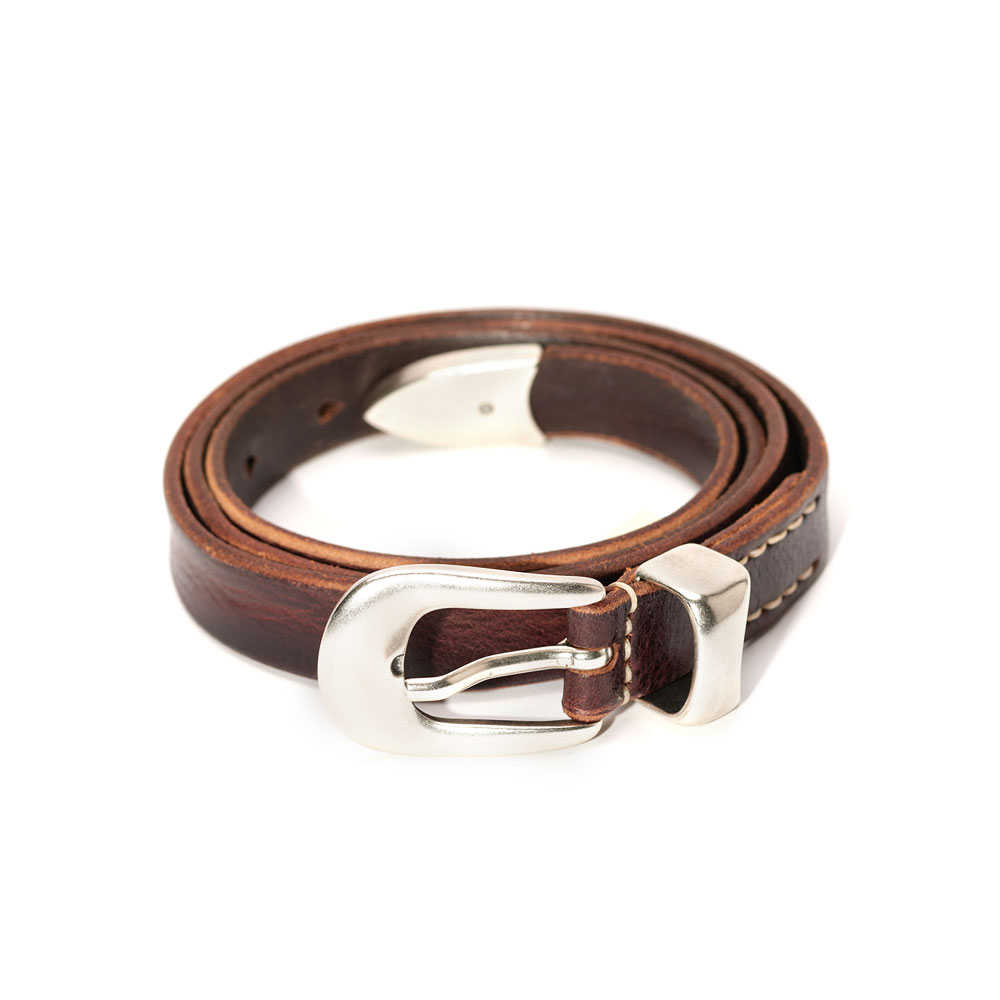 2 CM BELT BROWN LEATHER