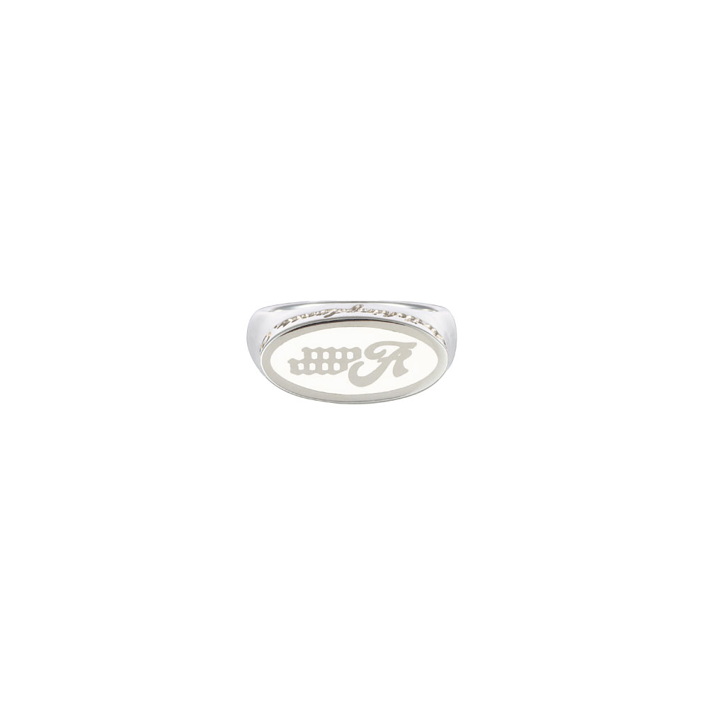 EMBLEM RING ll SILVER WHITE