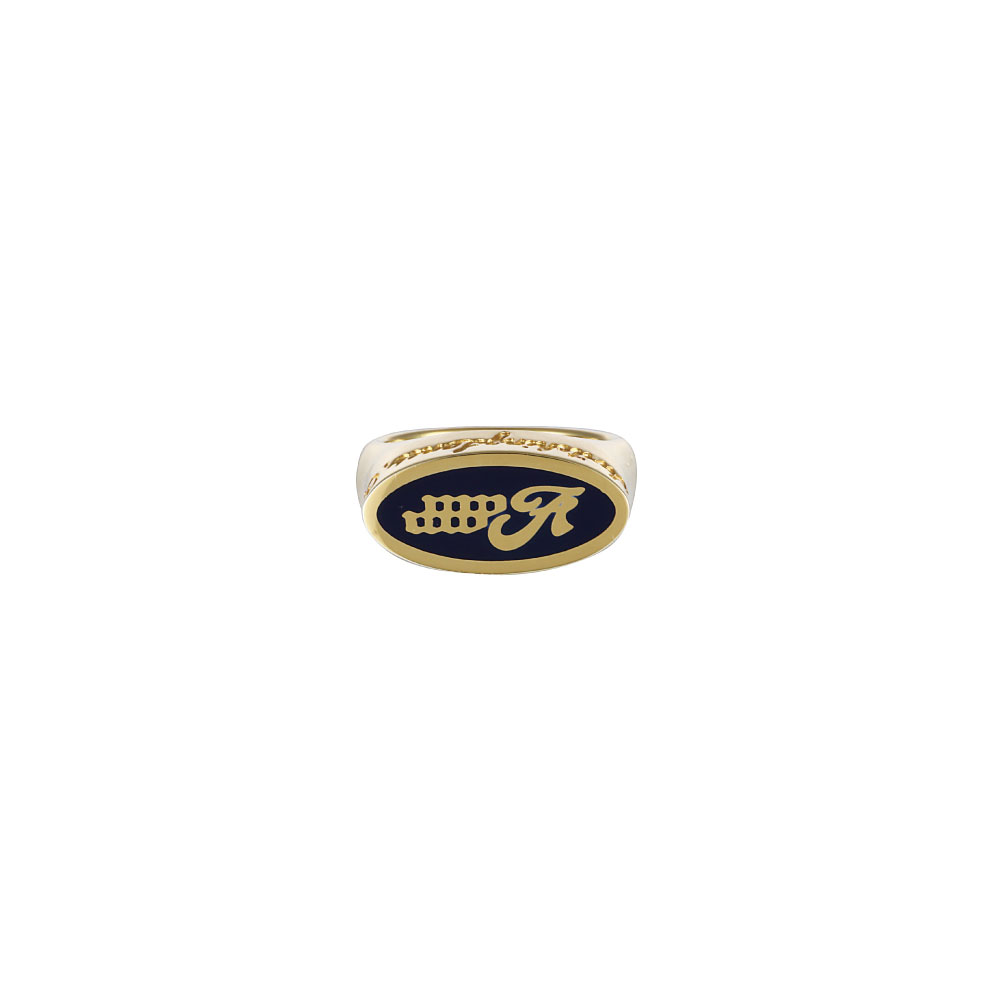 EMBLEM RING ll 18KGP NAVY