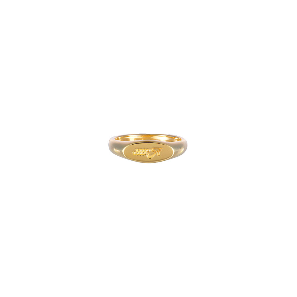 EMBLEM RING NARROW 18KGP