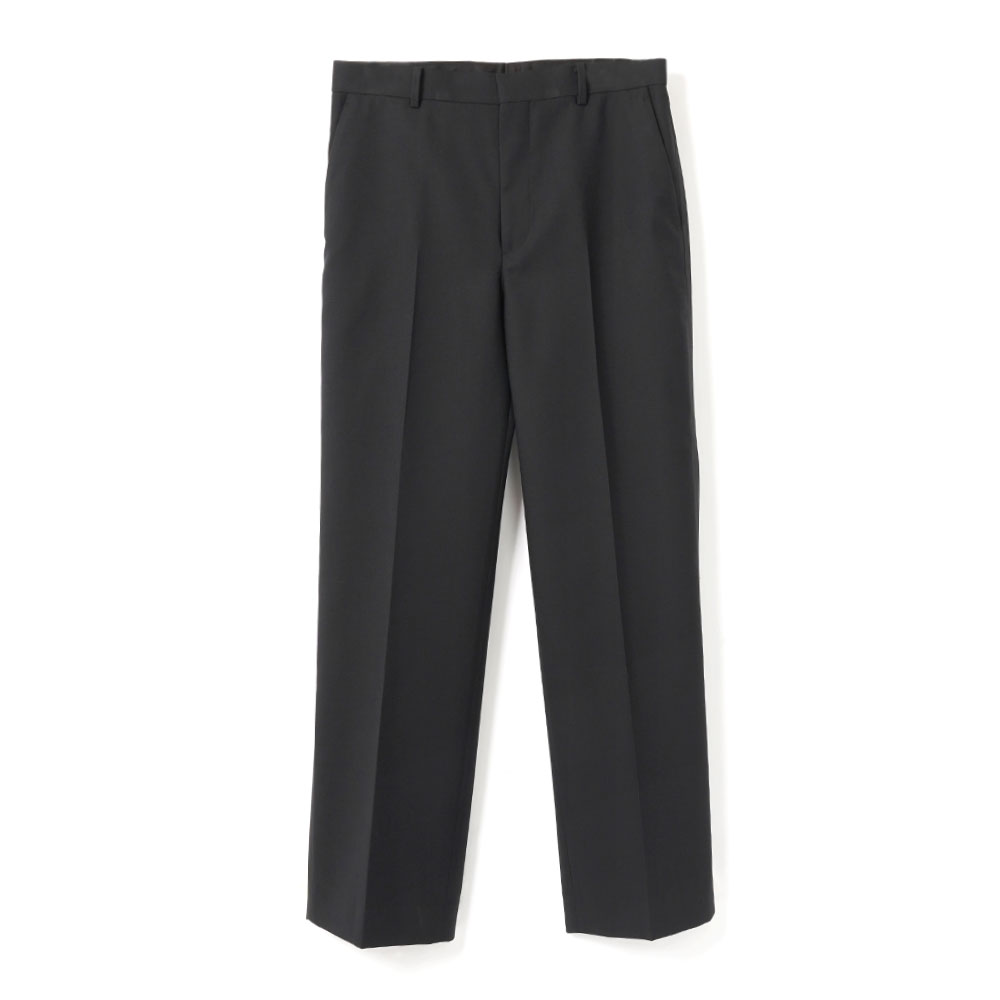 HIGH-DENSITY WOOL WORSTED SLACKS BLACK A26AP02KH