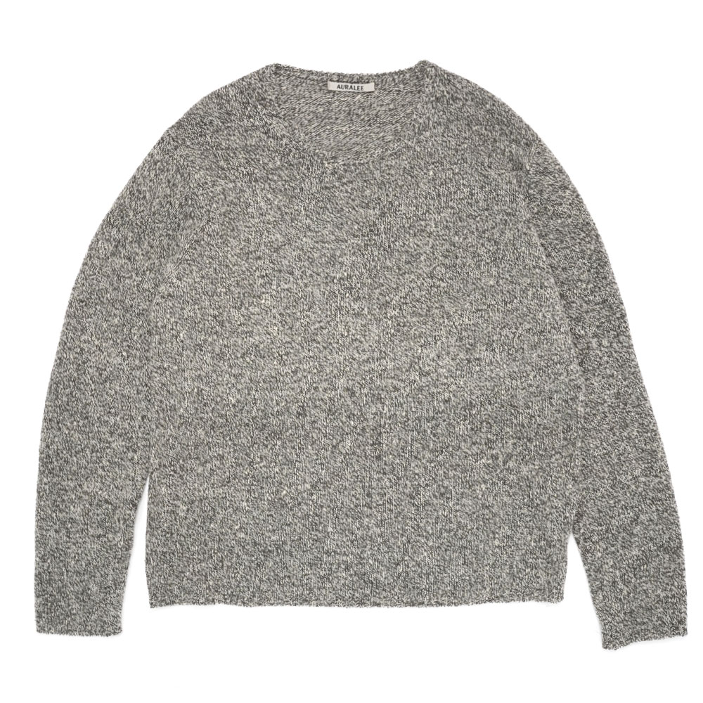 AIRY SILK WOOL KNIT P/O TOP BLACK A25AP01JZ