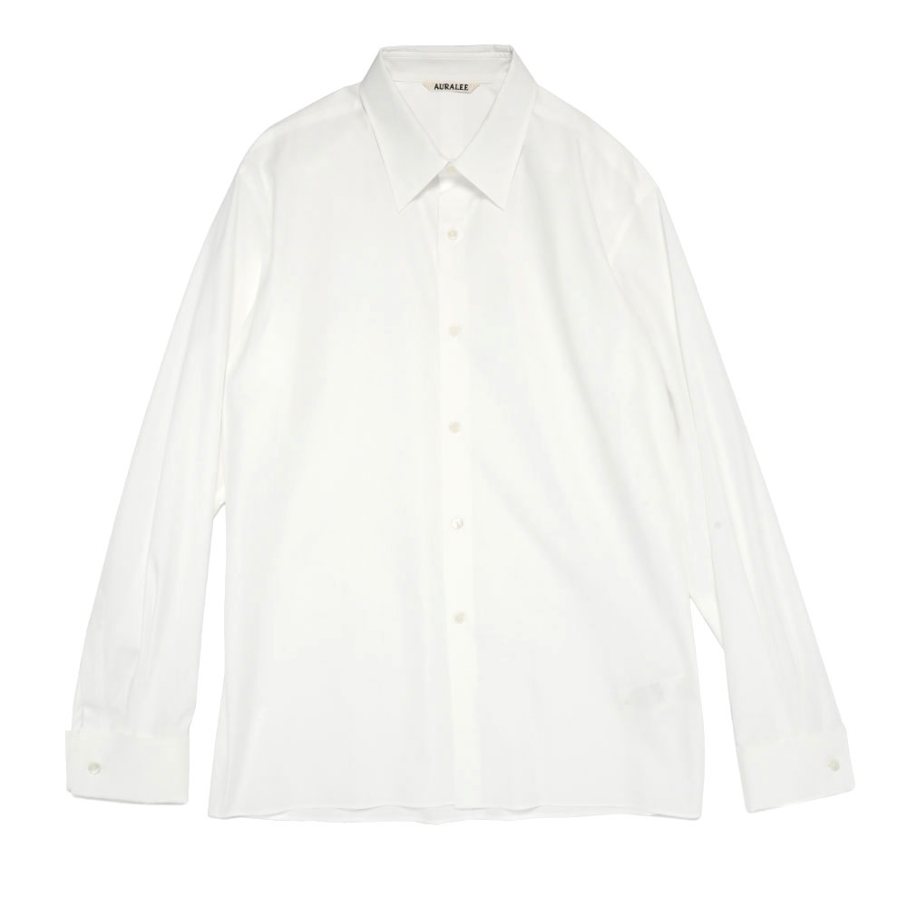 WASHED FINX TWILL DOUBLE-CUFF SHIRT WHITE A25AS03TN