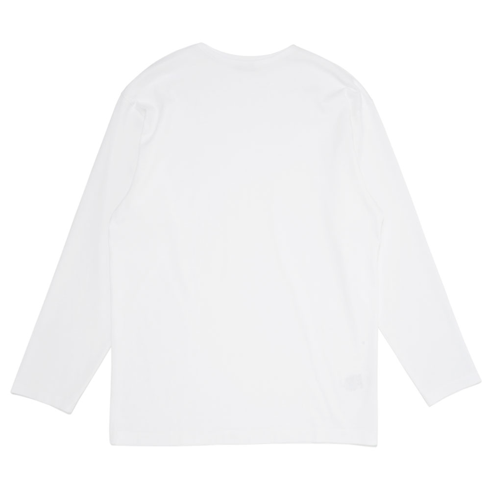 LUSTER PLAITING BOAT NECK L/S TEE WHITE A25AP05GT