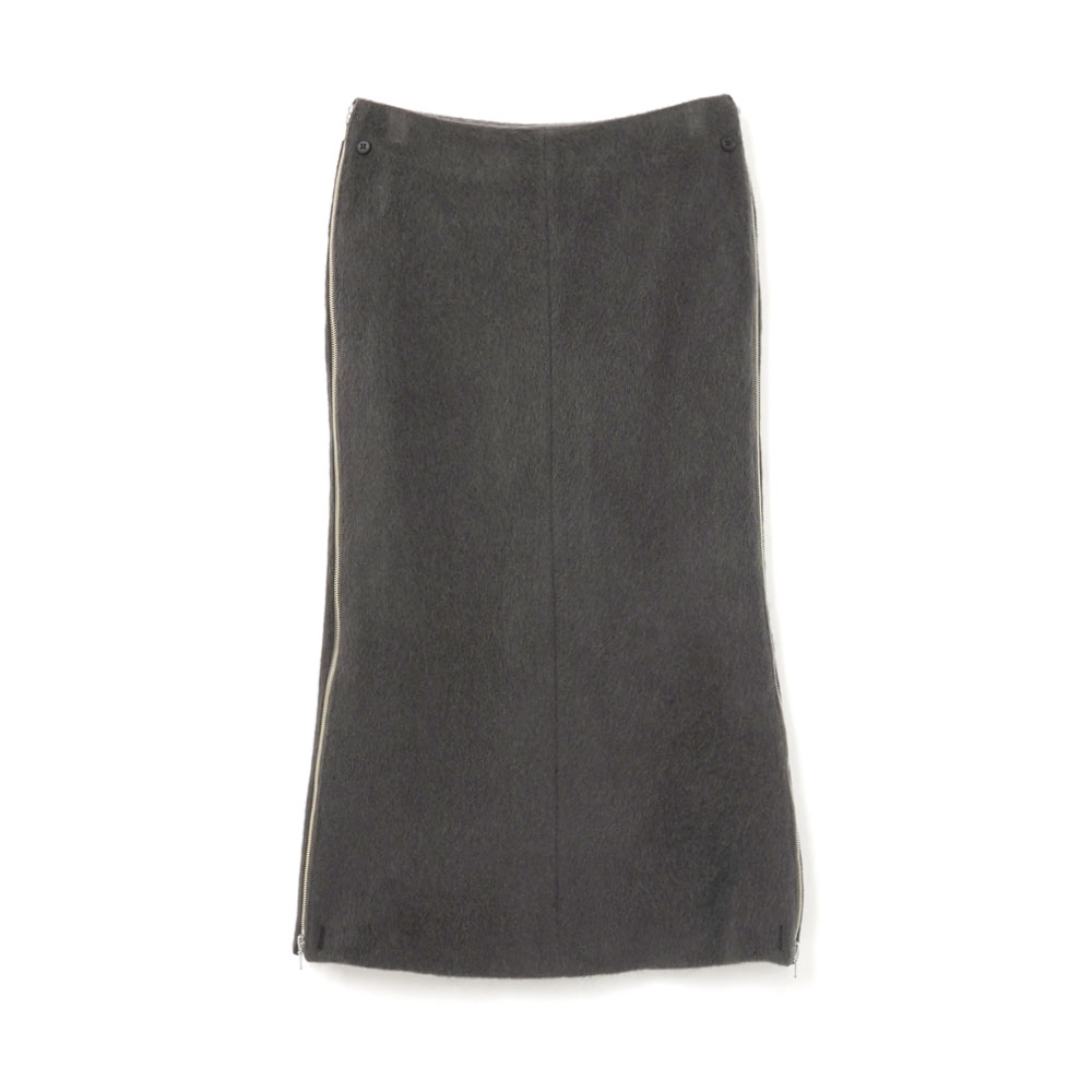ARCH LONG SKIRT CHARCOAL GRAY