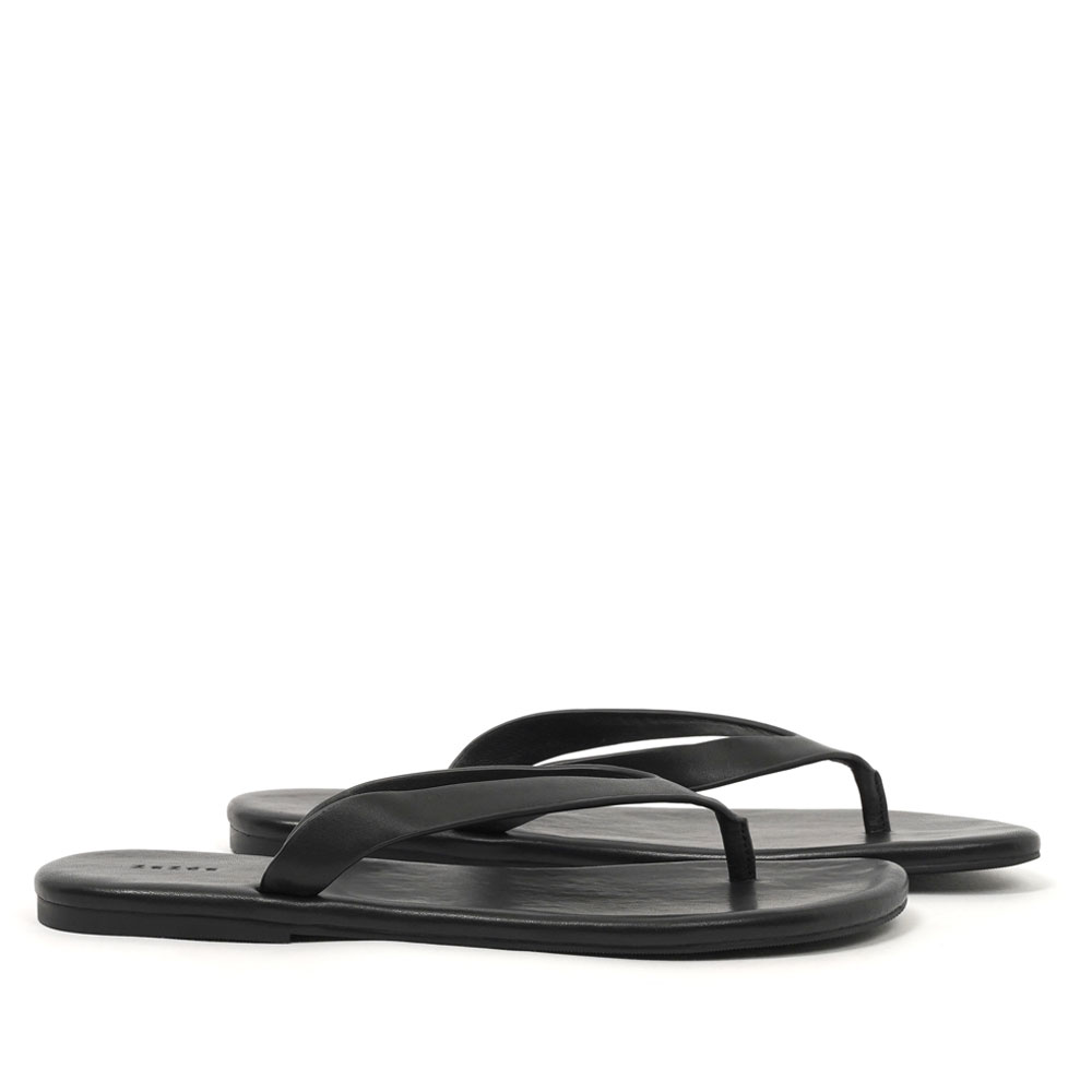 PHANTOM LEATHER FLIP FLOP BLACK
