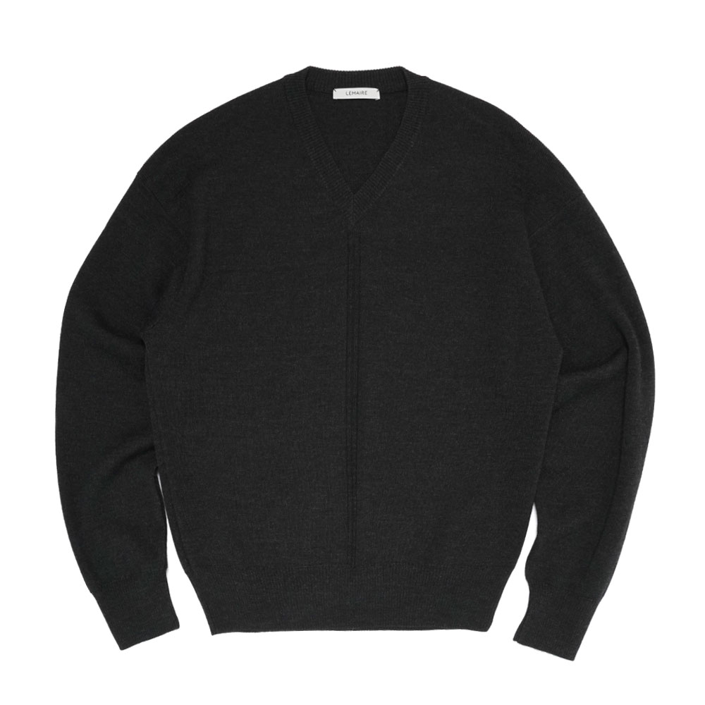 V NECK SWEATER ANTHRACITE