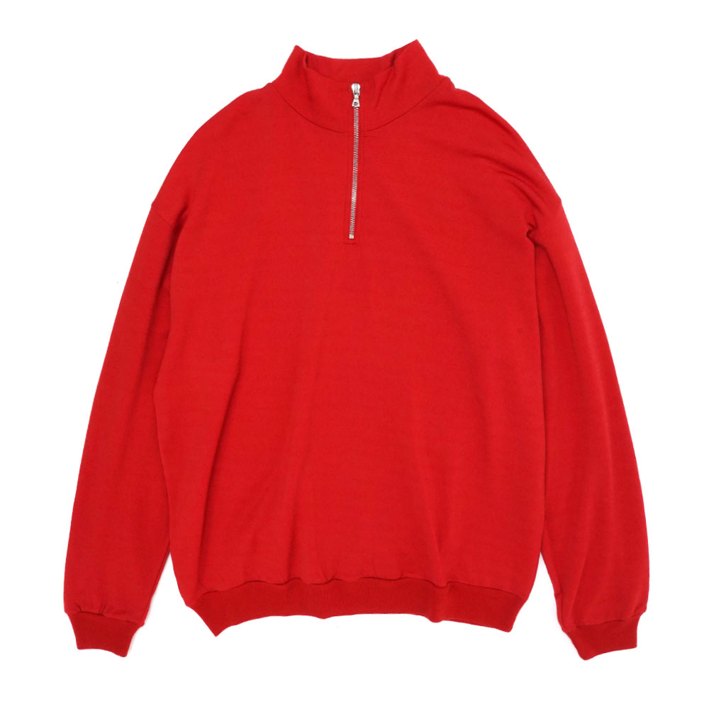 LIGHT WOOL SWEAT HALF ZIP P/O RED A25AP01WU