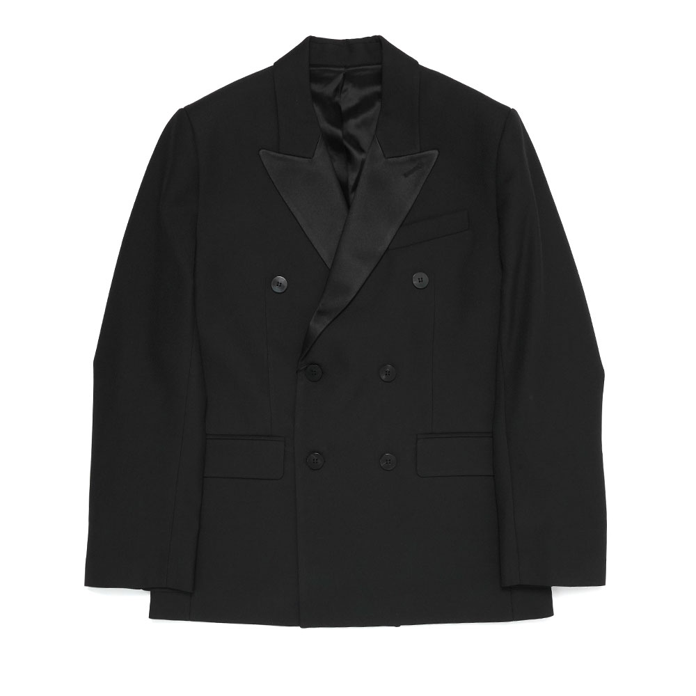 SIX BUTTON DOUBLE BREASTED BLAZER BLACK