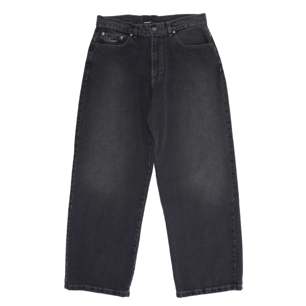 SPOT WASH BAGGY DENIM PANTS BLACK