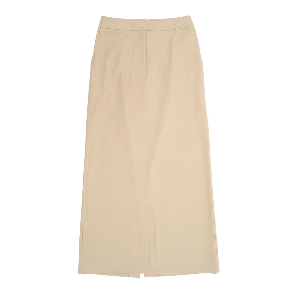 NIDOM GABARDINE LONG SKIRT BEIGE