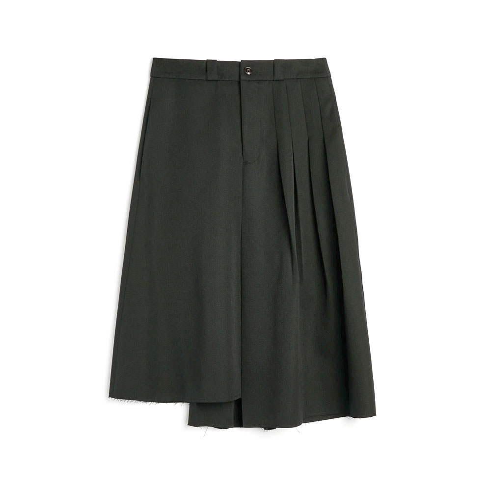 ORIGAMI SKIRT COARSE BLACK GABARDINE