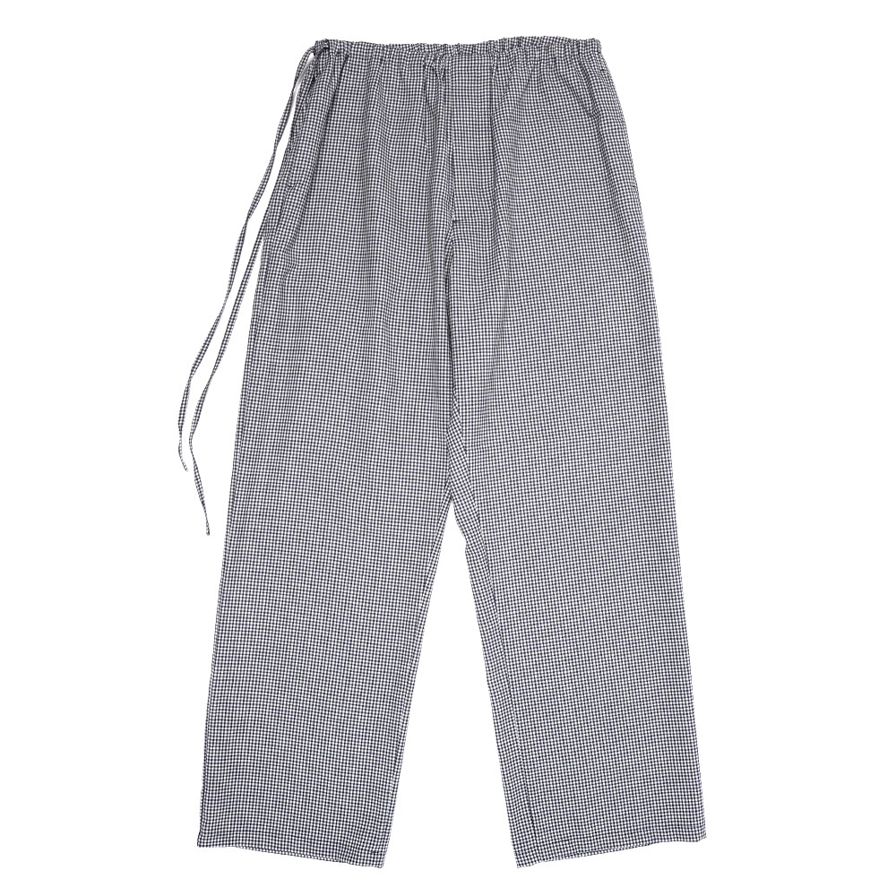 WOOL LOUNGE PANTS WHITE&NAVY(GINGHAM)
