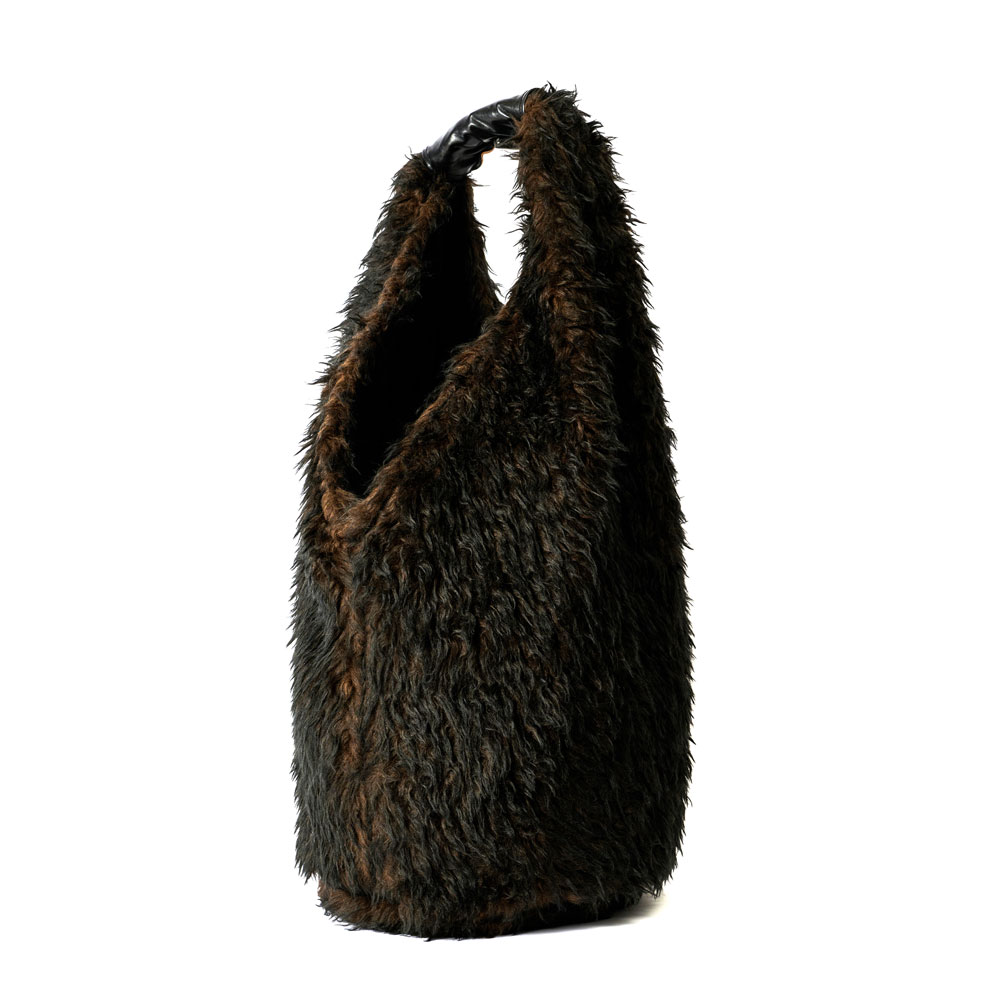DRIP BAG OMBRE BROWN HAIRY WOOL