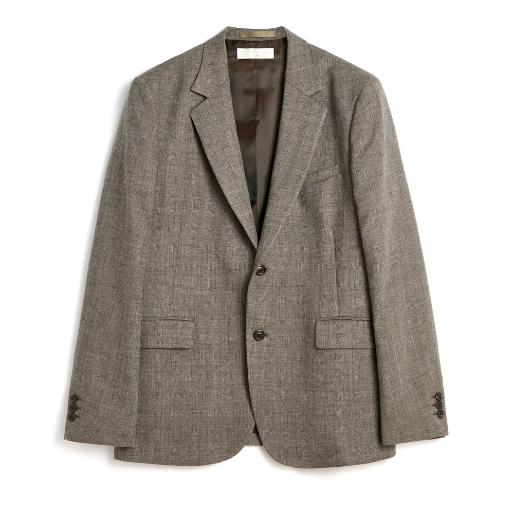 CEREMONY BLAZER BROWN NATURAL HERRINGBONE