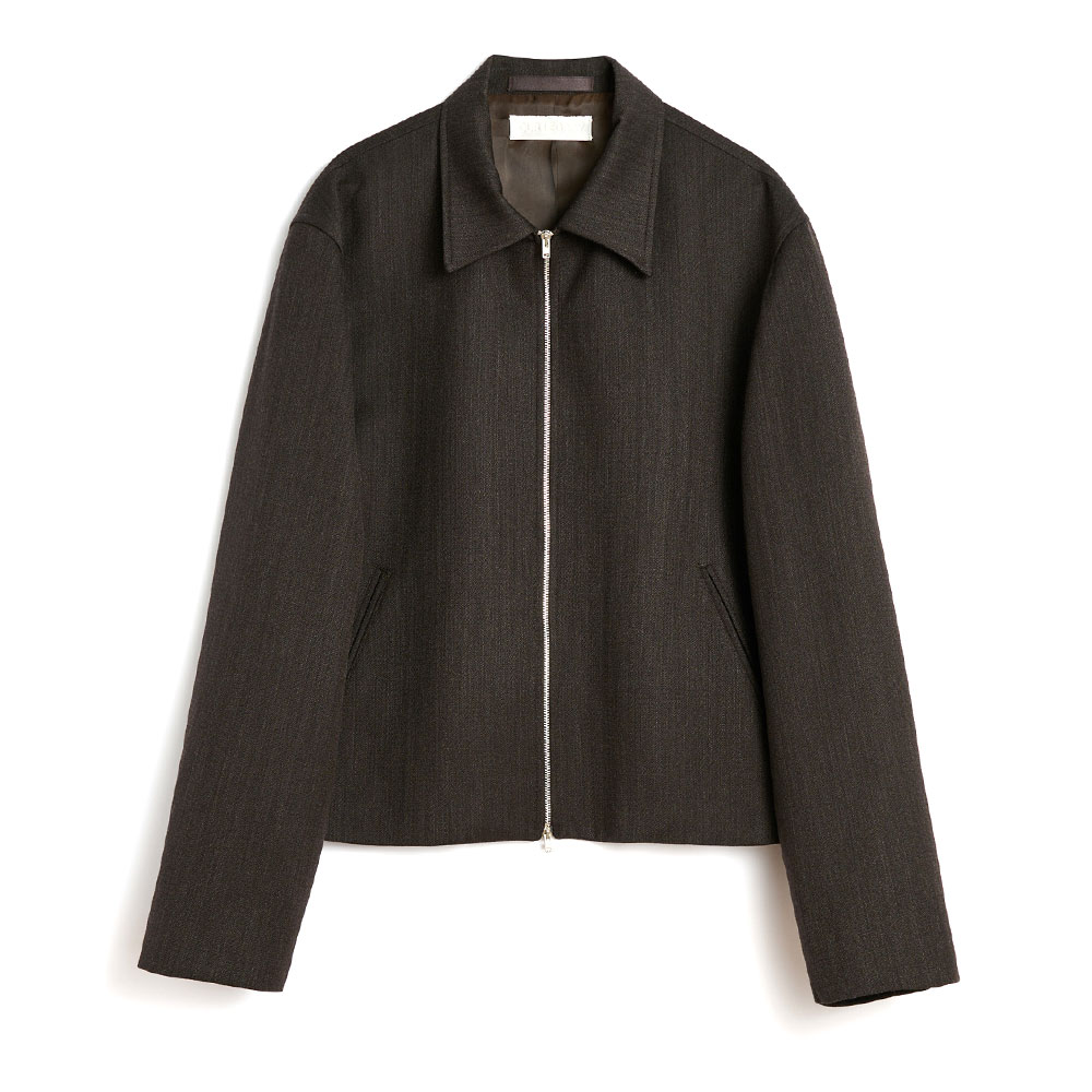 MINI JACKET HAVANA BROWN CHAIN WOOL