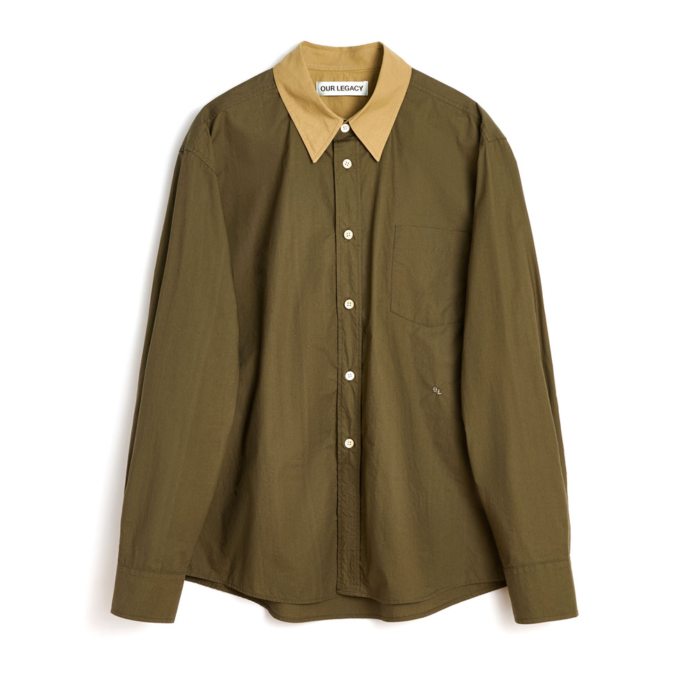 BEYOND BD SHIRT PINE GREEN SUPER POPLIN