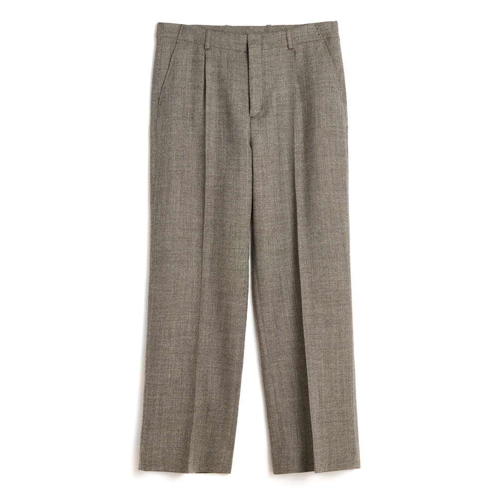 BORROWED CHINO BROWN NATURAL HERRINGBONE
