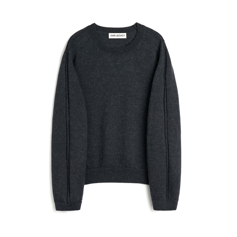 TRUE ROUNDNECK CHARCOAL SNUG ALPACA WOOL