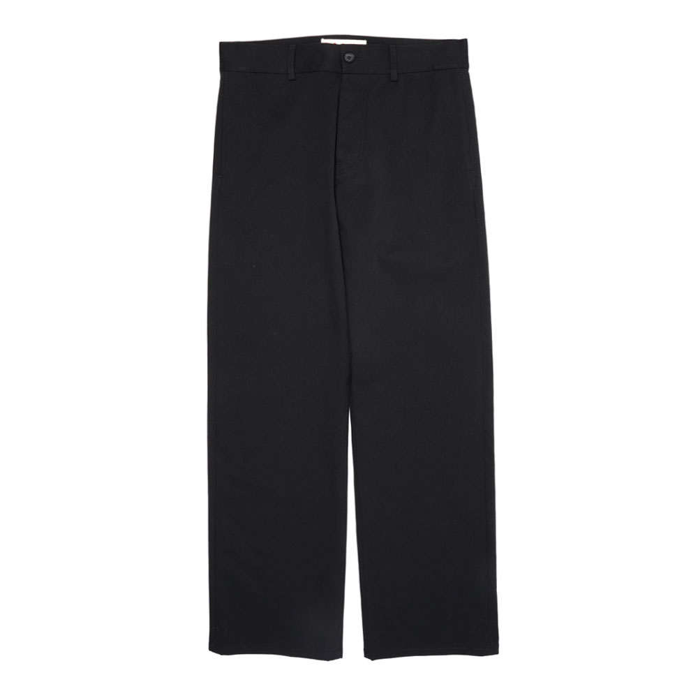 BLACK COTTON CHINO TROUSERS BLACK