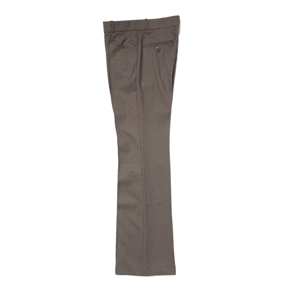 FLARE TROUSERS HOUNDSTOOTH BROWN