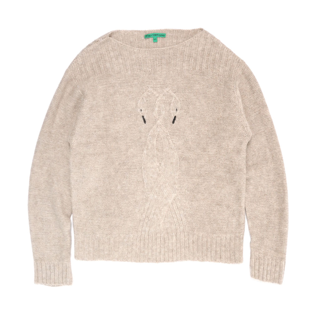 SWAN CABLE KNIT SWEATER OATMEAL