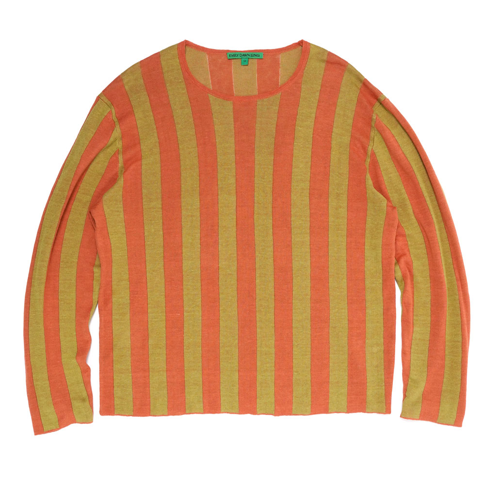 CARLINGTON STRIPE SHELL DUST + TERRA COTTA STRIPE
