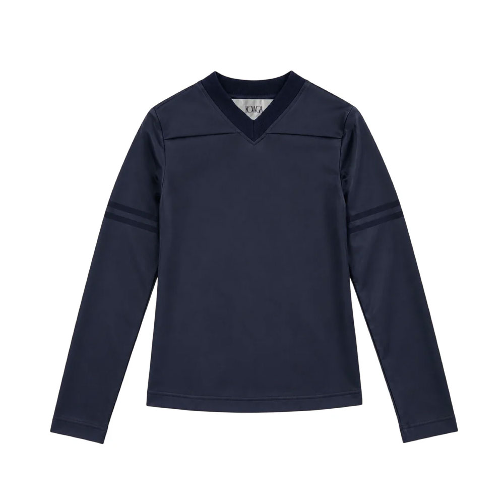 FOOT BALL LS TEE NAVY