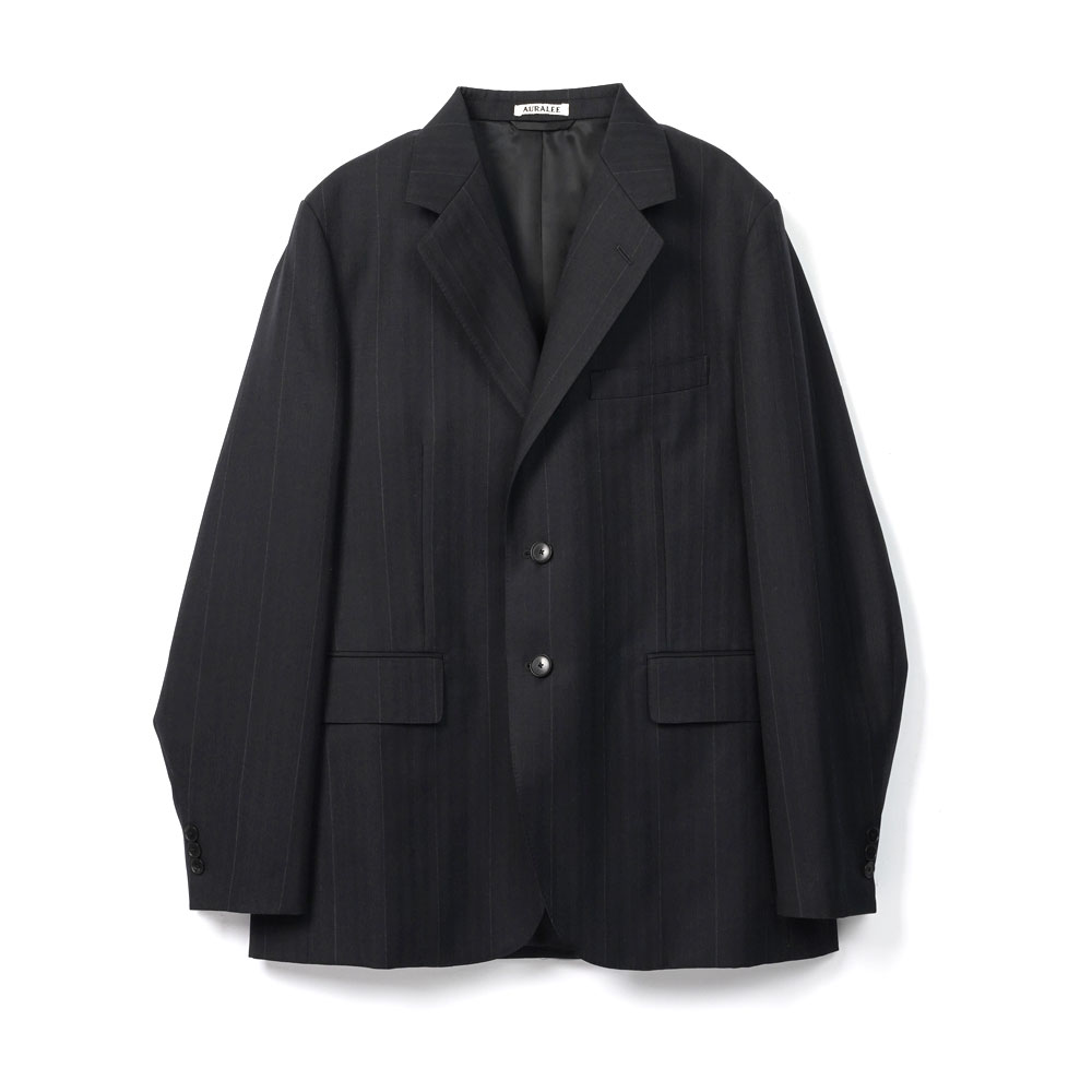 BLUEFACED WOOL JACKET A26AJ01BS CHARCOAL NAVY STRIPE