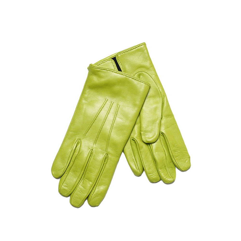 LEATHER GLOVES GREEN
