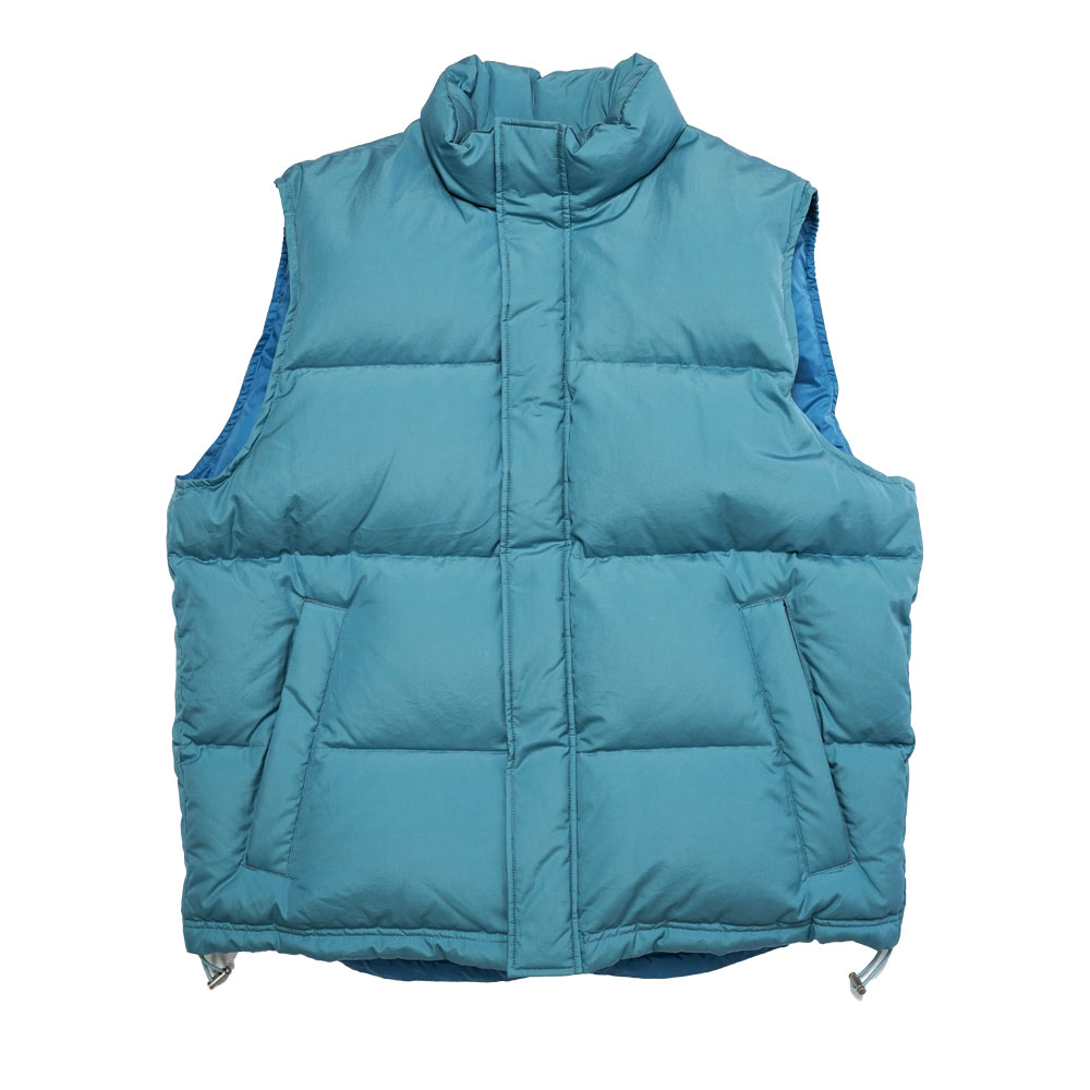SUVIN HIGH COUNT CLOTH DOWN VEST CERULEAN BLUE