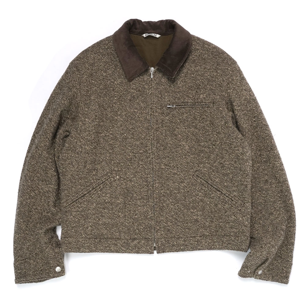 HOMESPUN TWEED ZIP BLOUSON BROWN A25AB01HT