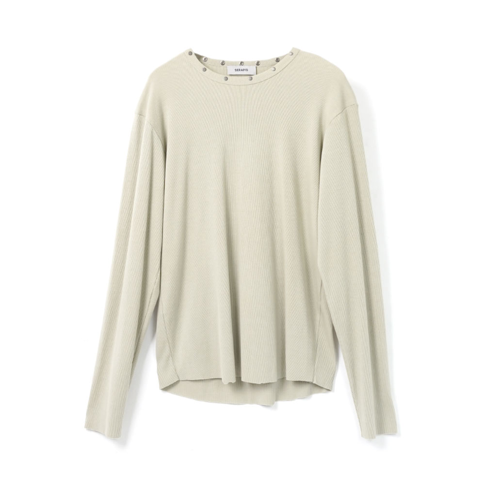 DARK BONE RIVET RIB TOP BONE