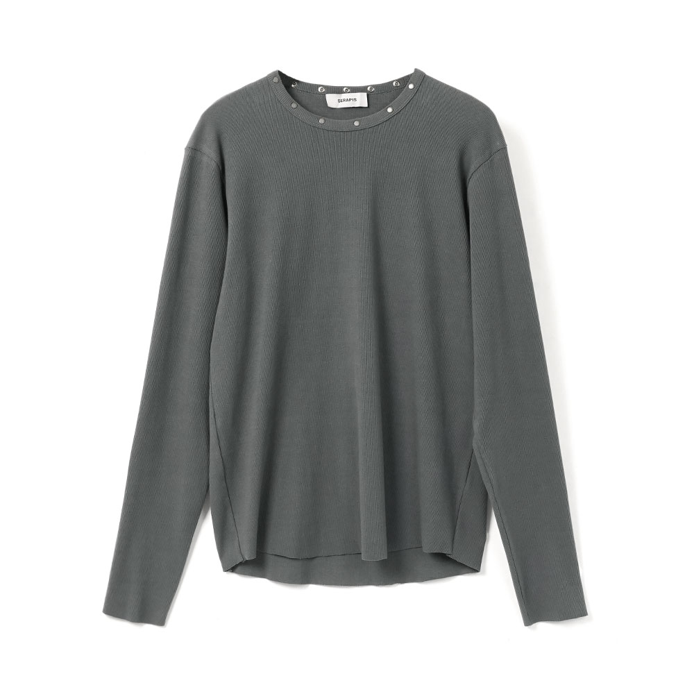 GREY RIVET RIB TOP GREY