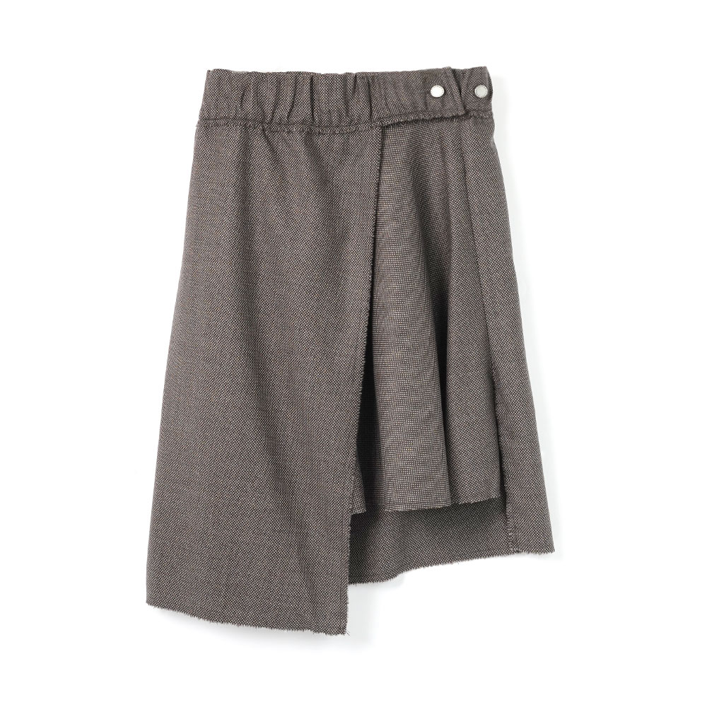 FOLIDES WOOL ASYMMETRICAL SKIRT GREY