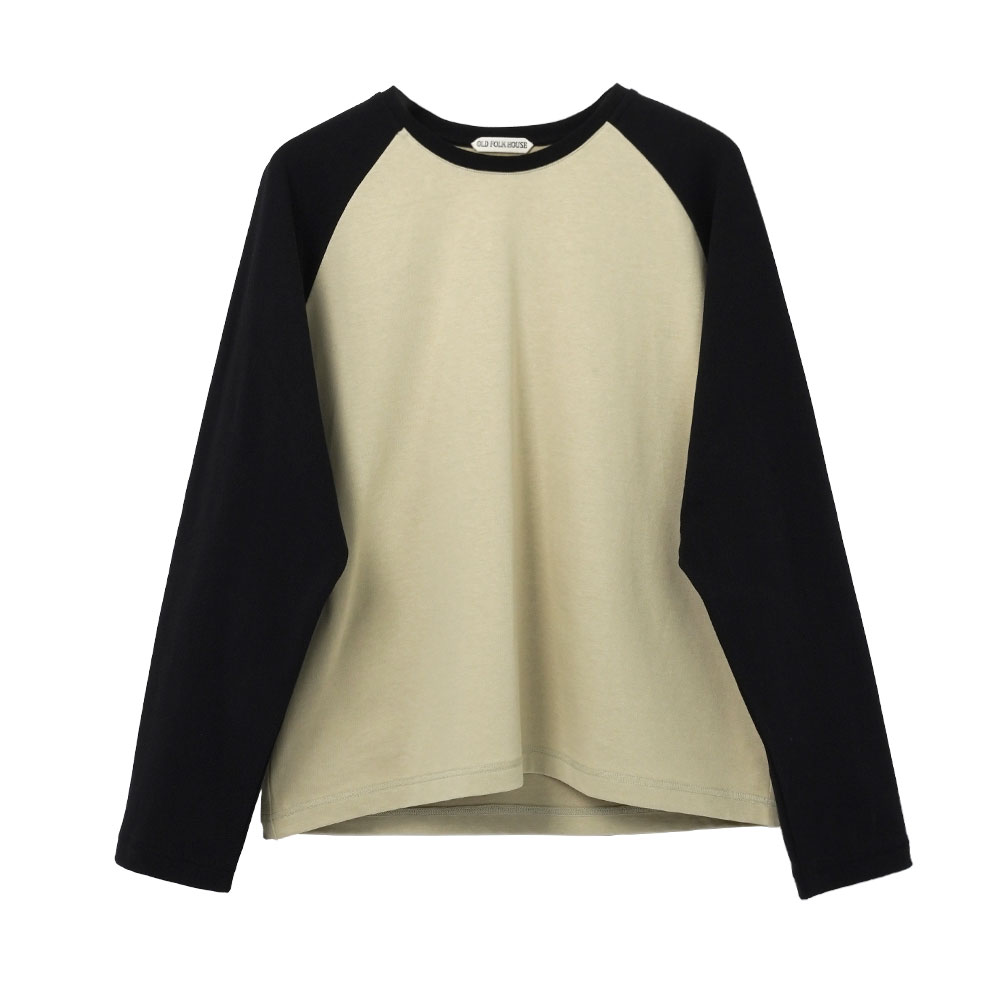 RAGLAN SLEEVE T-SHIRT BLACK/LIGHT SAGE