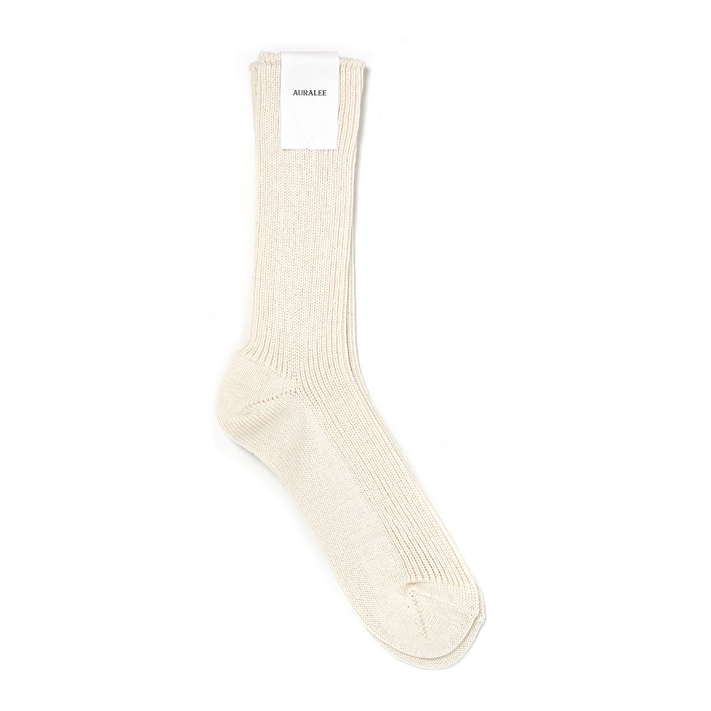 COTTON CASHMERE LOW GAUGE SOCKS IVORY A00S01SX