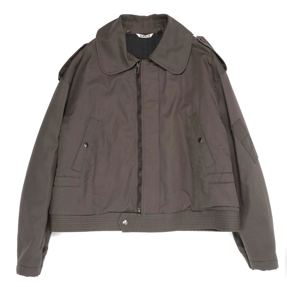 WASHED FINX COTTON GABARDINE FLIGHT BLOUSON DEEP OLIVE A25AB01HM