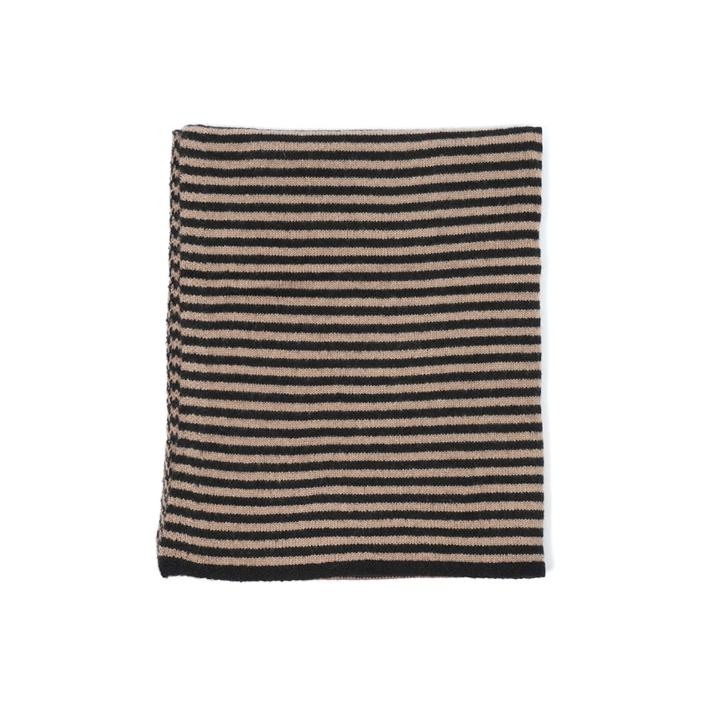 LEIGH SCARF BLACK/PARCHMENT
