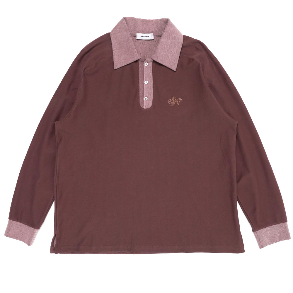 ROSE BROWN LONG SLEEVE POLO TOP ROSE BROWN