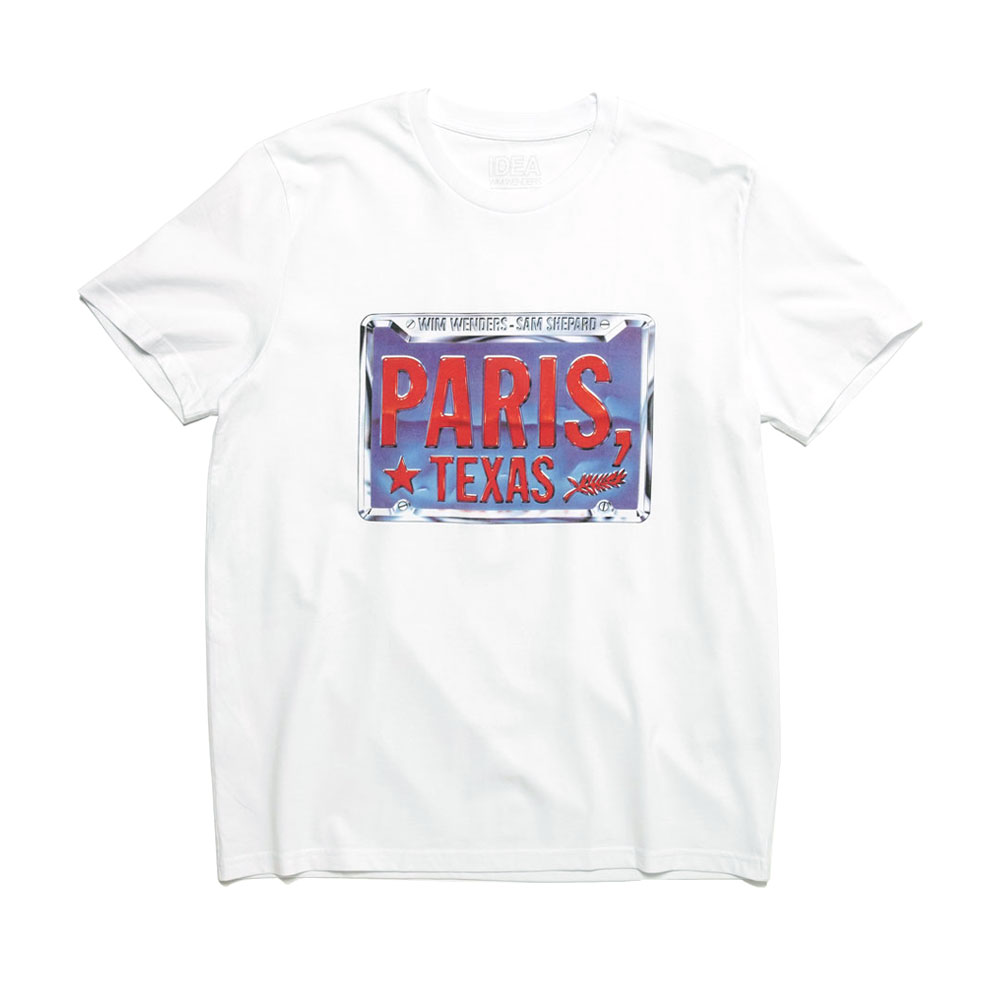 WIM WENDERS PARIS,TEXAS LICENSE PLATE T-SHIRT